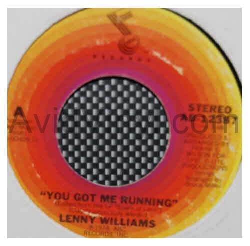 LENNY WILLIAMS — YOU GOT ME RUNNING / COME REAP ME LOVE record label scan