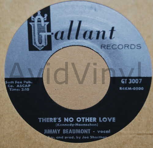 JIMMY BEAUMONT — THERE'S NO OTHER LOVE / PLEASE SEND ME SOMEONE TO LOVE record label scan