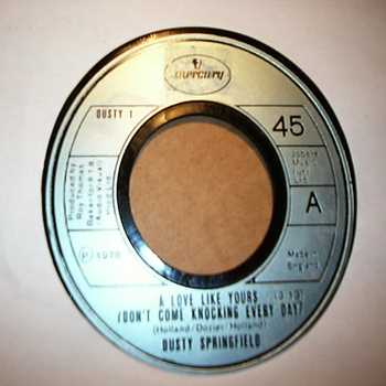 DUSTY SPRINGFIELD — A LOVE LIKE YOURS / HOLLYWOOD MOVIE GIRLS record label scan