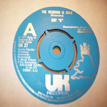 ROY "C" — THE WEDDING IS OVER / HIGH SCHOLL DROPOUT record label scan