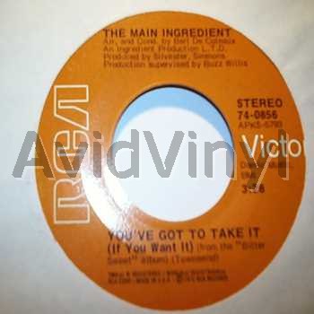 MAIN INGREDIENT YOU'VE GOT TO TAKE IT / TRAVELING