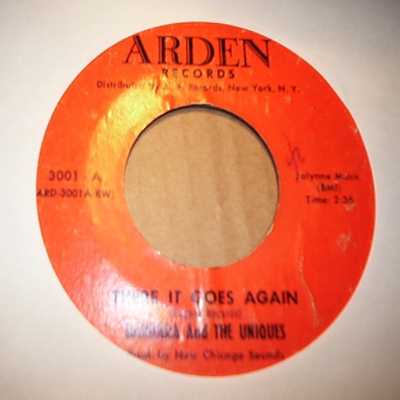 BARBARA AND THE UNIQUES — THERE IT GOES AGAIN / WHATS THE USE record label scan