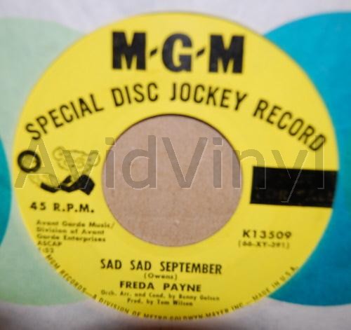 FREDA PAYNE SAD SAD SEPTEMBER / YOU'VE LOST THAT LOVIN' FEELING