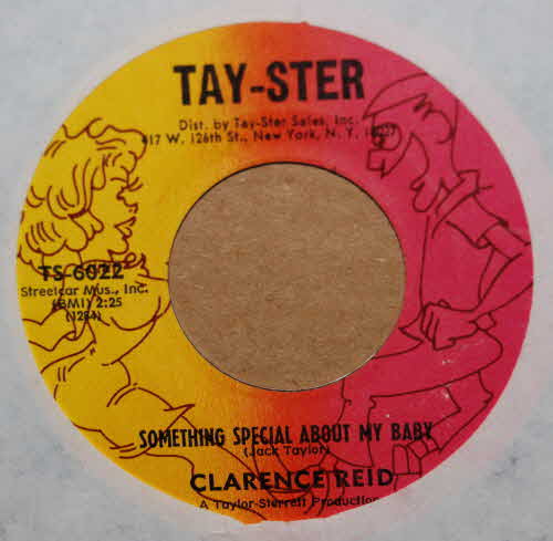 CLARENCE REID — SOMETHING SPECIAL ABOUT MY BABY / ALONG CAME A WOMAN record label scan