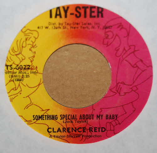 CLARENCE REID — SOMETHING SPECIAL ABOUT MY BABY / ALONG CAME A WOMAN record label scan