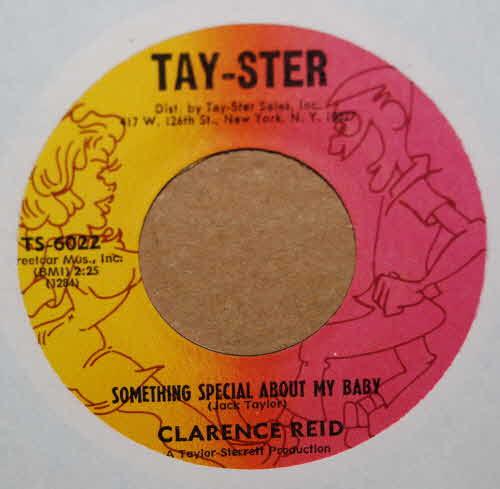 CLARENCE REID — SOMETHING SPECIAL ABOUT MY BABY / ALONG CAME A WOMAN record label scan
