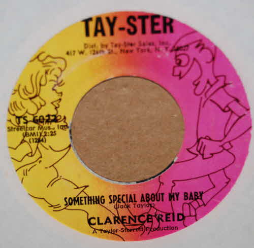 CLARENCE REID — SOMETHING SPECIAL ABOUT MY BABY / ALONG CAME A WOMAN record label scan