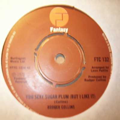 RODGER COLLINS — YOU SEXY SUGAR PLUM / I'LL BE HERE record label scan
