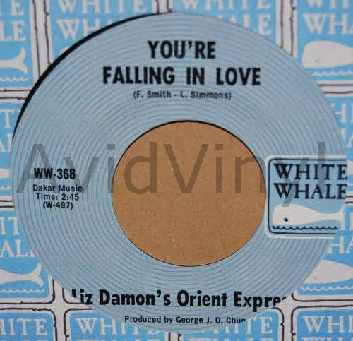 LIZ DAMON'S ORIENT EXPRESS — YOU'RE FALLING IN LOVE / 1900 YESTERDAY record label scan