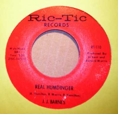 J.J. BARNES — REAL HUMDINGER / I AIN'T GONNA DO IT record label scan