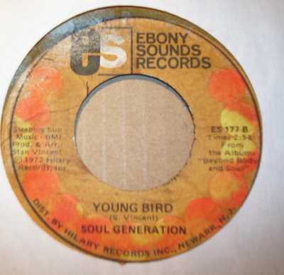 SOUL GENERATION — YOUNG BIRD / RAY OF HOPE record label scan