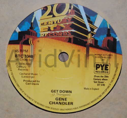 GENE CHANDLER GET DOWN / GREATEST LOVE EVER KNOWN