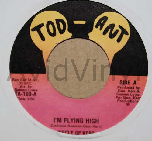 CIRCLE OF KERR — I'M FLYING HIGH / INSTRUMENTAL record label scan
