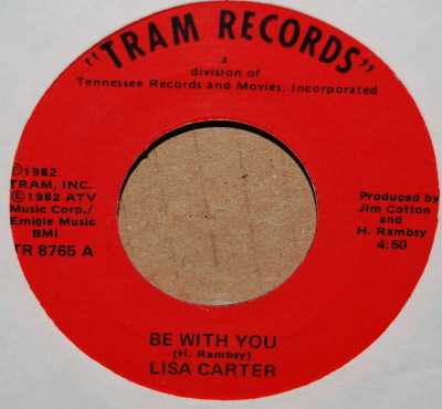 LISA CARTER — BE WITH YOU / SAME OLD MELODY record label scan
