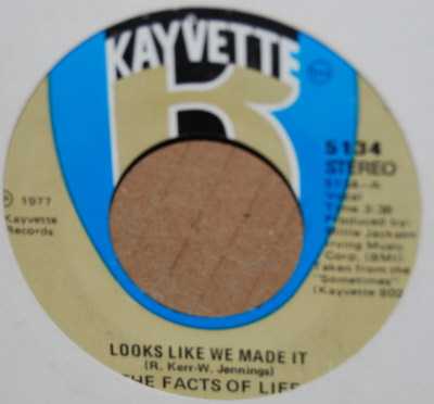 FACTS OF LIFE — LOOKS LIKE WE MADE IT / LOST INSIDE OF YOU record label scan