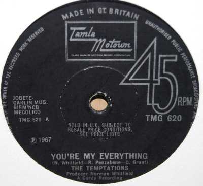 TEMPTATIONS YOU'RE MY EVERYTHING / I'VE BEEN GOOD TO YOU