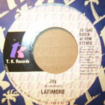 LATIMORE — JOY / TAKE ME TO THE MOUNTAIN TOP record label scan