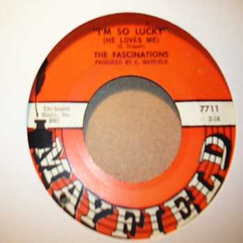FASCINATIONS — I'M SO LUCKY / SAY IT ISN'T SO record label scan