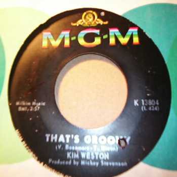 KIM WESTON — THAT'S GROOVY / LAND OF TOMORROW record label scan