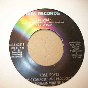 ROSE ROYCE — CAR WASH / WATER record label scan