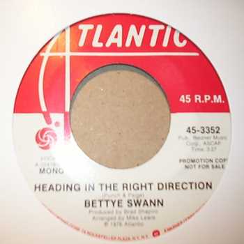 BETTYE SWANN — HEADING IN THE SAME DIRECTION / SAME record label scan