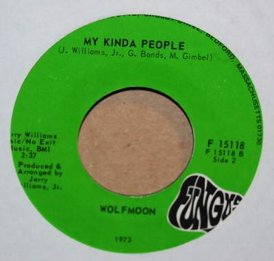 WOLFMOON — MY KINDA PEOPLE / GOD BLESS record label scan