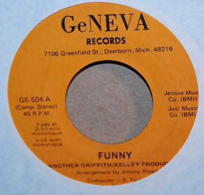 PRISCILLA PRICE — FUNNY / ONLY YESTERDAY record label scan