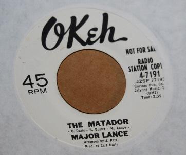 MAJOR LANCE — MATADOR / GONNA GET MARRIED record label scan