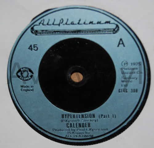 CALANDER — HYPERTENSION / PT2 record label scan