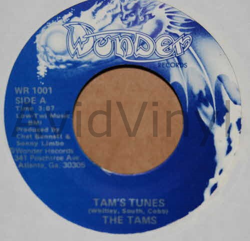 TAMS — TAM'S TUNES / I'VE BEEN HURT record label scan