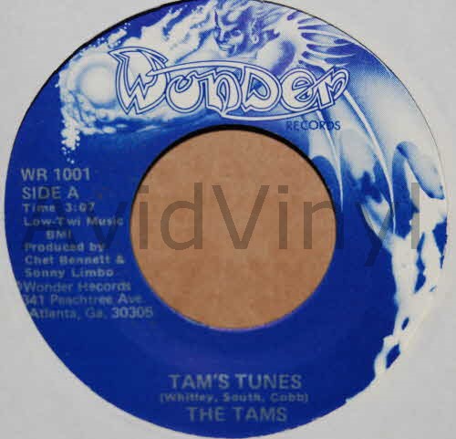 TAMS — TAM'S TUNES / I'VE BEEN HURT record label scan