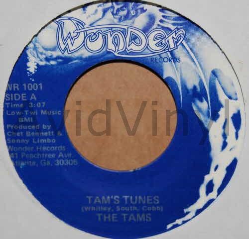 TAMS — TAM'S TUNES / I'VE BEEN HURT record label scan