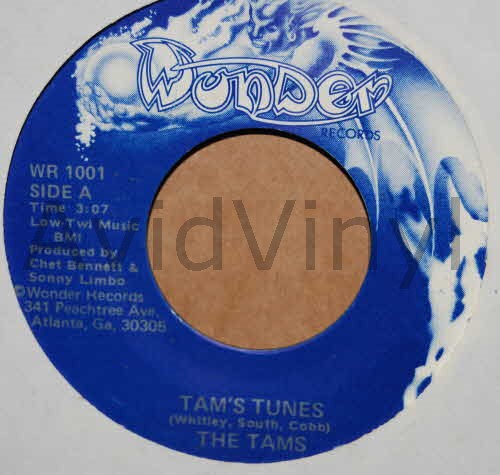 TAMS — TAM'S TUNES / I'VE BEEN HURT record label scan