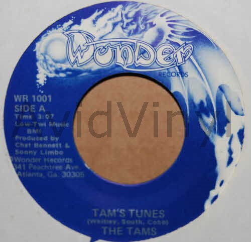 TAMS — TAM'S TUNES / I'VE BEEN HURT record label scan