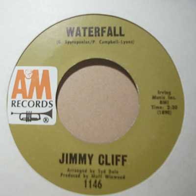 JIMMY CLIFF — WATERFALL / WONDERFUL WORLD BEAUTIFUL PEOPLE record label scan