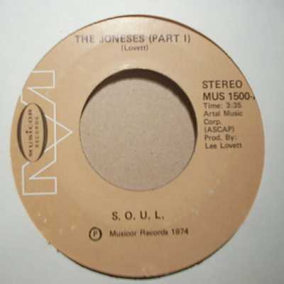 S.O.U.L. — JONESES PT1 / PT2 record label scan