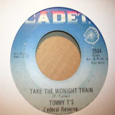 TOMMY T'S FEDERAL RESERVE — TAKE THE MIDNIGHT TRAIN / GROW UP SOMEDAY record label scan