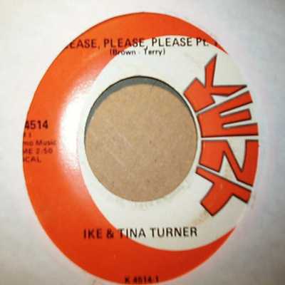 IKE AND TINA TURNER — PLEASE, PLEASE, PLEASE / PT2 record label scan