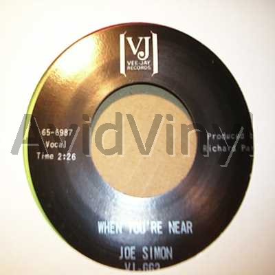 JOE SIMON WHEN YOU'RE NEAR / WHEN I'M GONE