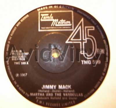 MARTHA AND THE VANDELLAS JIMMY MACK / THIRD FINGER LEFT HAND