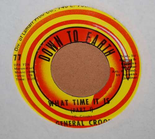 GENERAL CROOK — WHAT TIME IS IT / PT2 record label scan