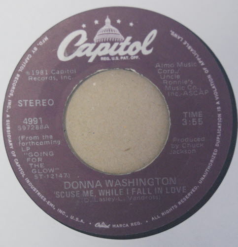 DONNA WASHINGTON SCUSE ME WHILE I FALL IN LOVE / SAVE YOUR LOVE FOR ME