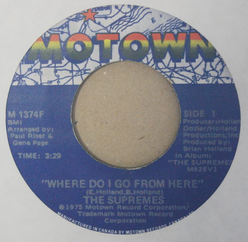 SUPREMES WHERE DO I GO FROM HERE / GIVE OUT BUT DON’T GIVE UP