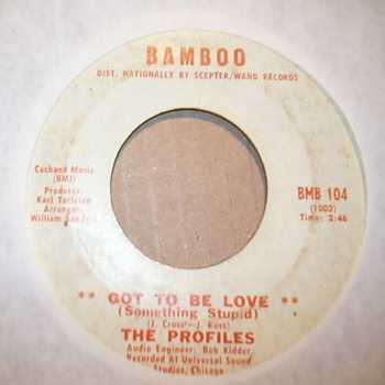 PROFILES — GO TO BE LOVE / YOU DON'T CARE ABOUT ME record label scan