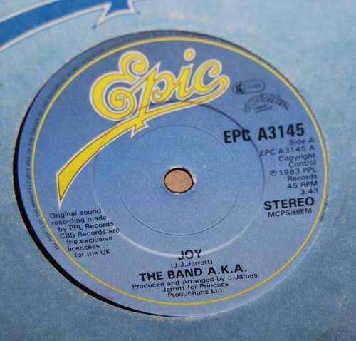 BAND A.K.A. — JOY / INSTRUMENTAL record label scan