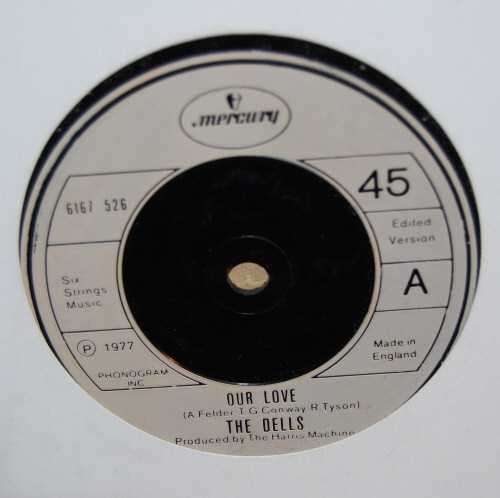 DELLS — OUR LOVE / EDIT record label scan