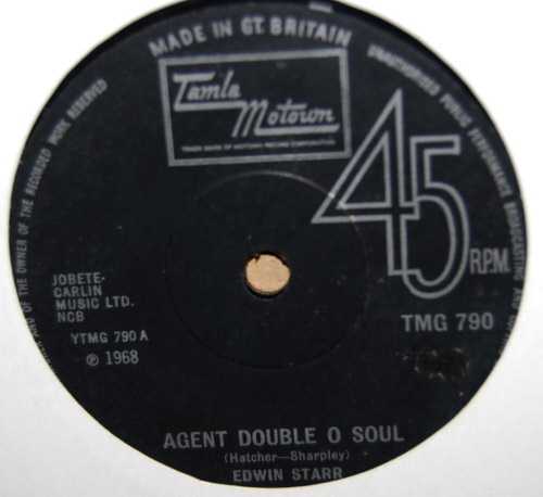 EDWIN STARR — AGENT DOUBLE O SOUL / BACK STREET record label scan