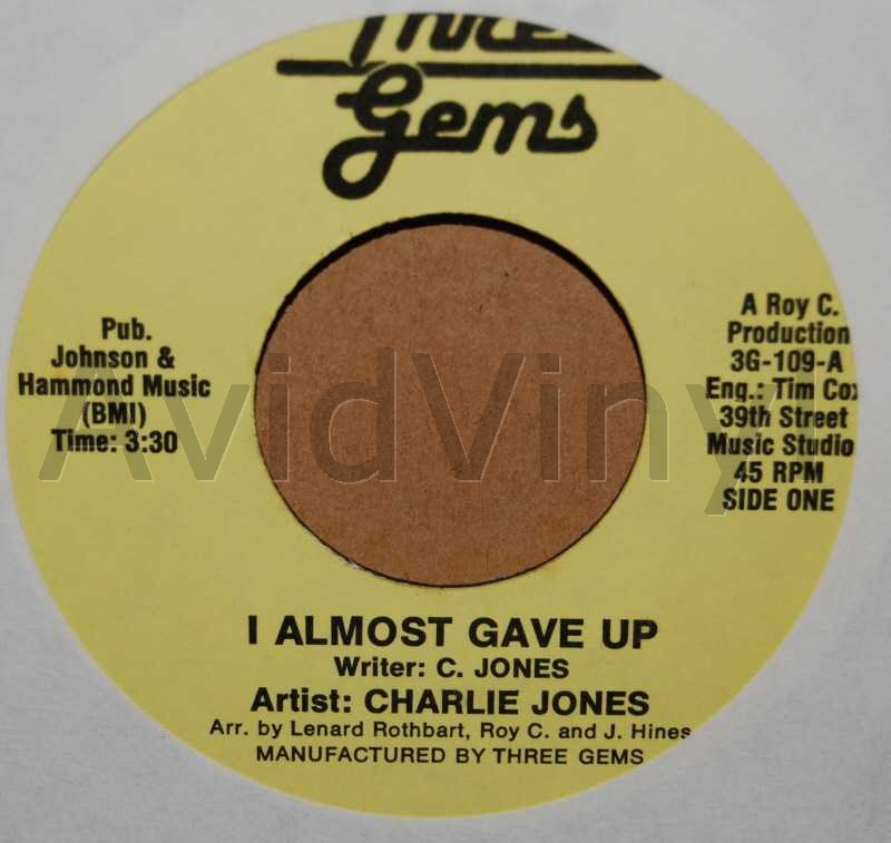CHARLIE JONES I ALMOST GAVE UP / TWIST