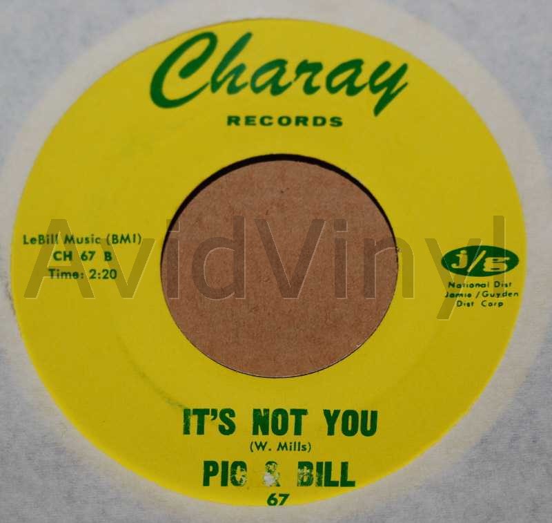 PIC AND BILL — IT'S NOT YOU / ALL I WANT IS YOU record label scan