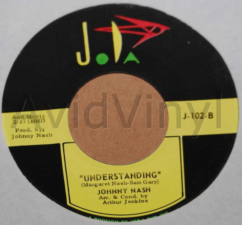 JOHNNY NASH — UNDERSTANDING / LET'S MOVE AND GROOVE record label scan